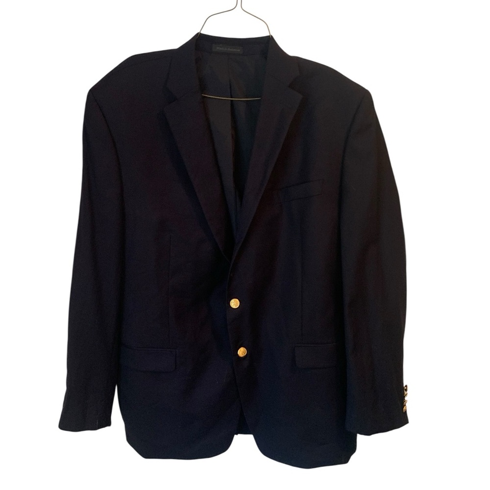 Lauren Ralph Lauren Navy Blue Wool Blazer Size L 46